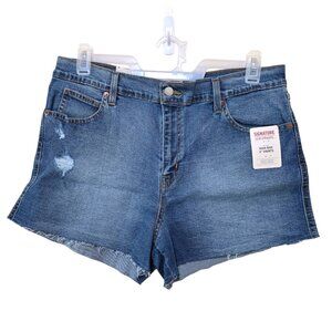 Levi Strauss Signature Heritage Cutoff Shorts High Rise Womens Size 12-20 Blue